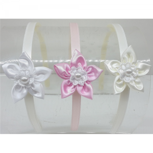 Frontino capelli con perla bimba battesimo